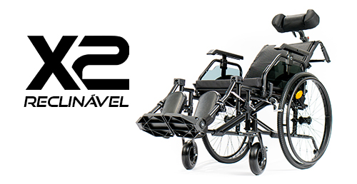 Cadeira de Rodas Dobrável Reclinável X2 Mobility